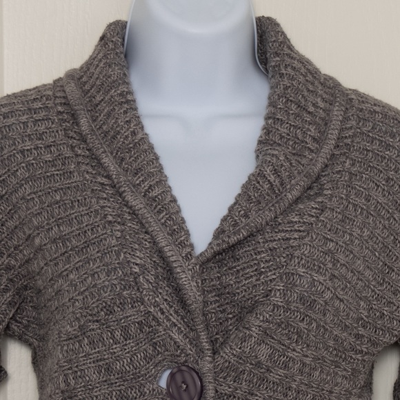 Grey knitted short sleeves Sweater - Picture 3 of 4